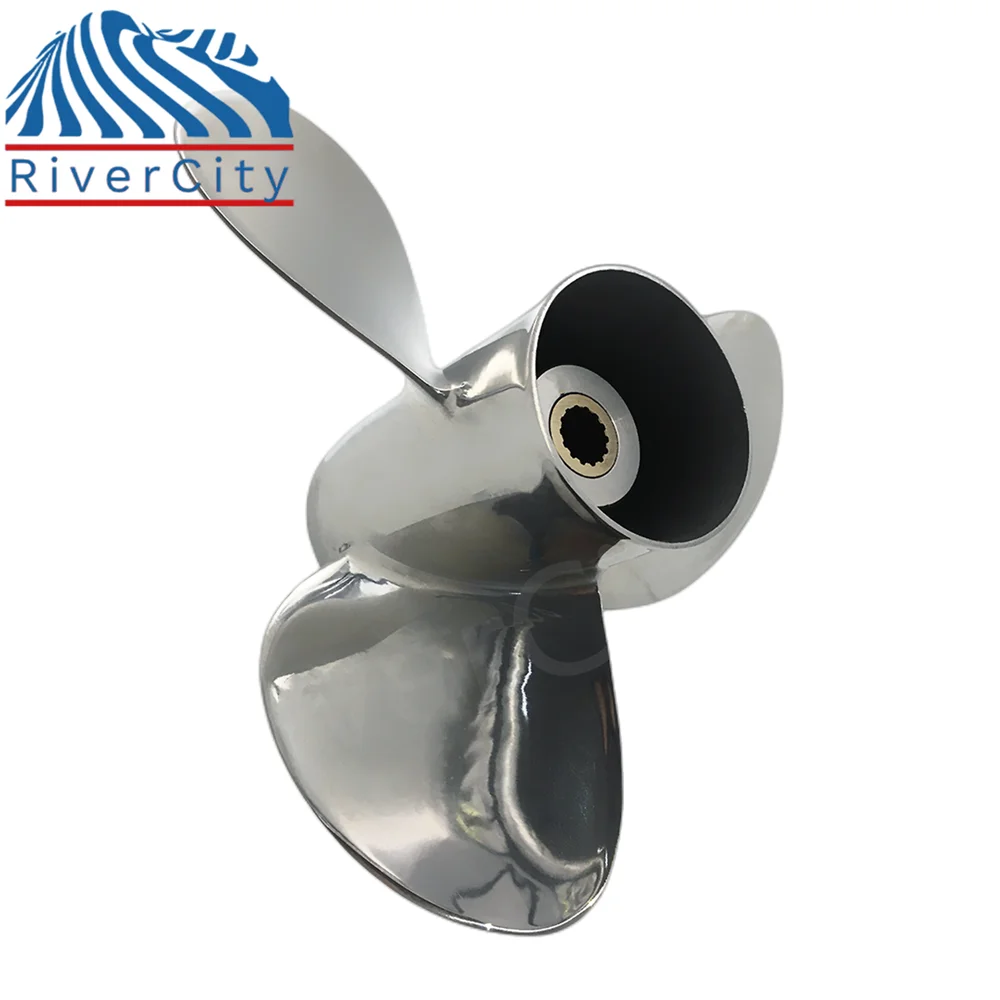 Outboard Propeller For Tohatsu Nissan 9.9HP 12HP 15HP 18HP 20HP 9.25X9 Boat Stainless Screw 3 Blade 14 Spline Marine Engine