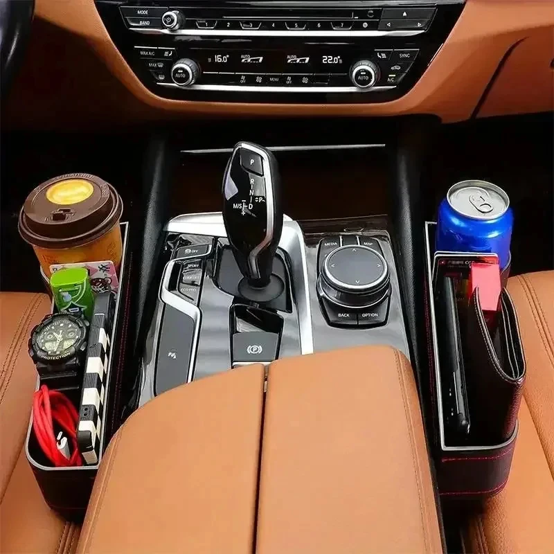 Auto-Sitzspalt-Aufbewahrungsbox, Universeller Organizer für Autositz, Karten-, Handy- und Schlüsselhalter – Detail 1