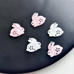 20Pcs/Lot New 14MM Acrylic Beads Acetic Acid Animal Small Rabbit Charms Connectors Diy Earrings Jewelry Making Resin Acessories