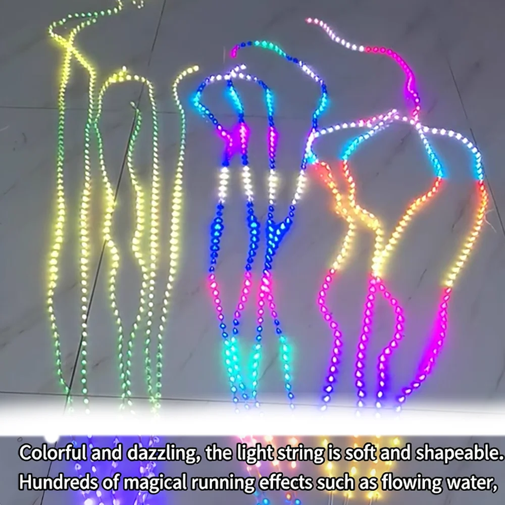 بلوتوث APP التحكم RGBIC الجنية أضواء مقاوم للماء USB الموسيقى حلم اللون ضوء غرفة الحفلات الديكور سلسلة LED الذكية