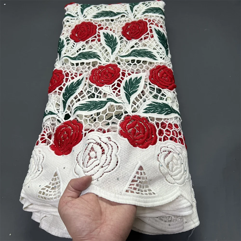 

2025 African Nigerian High-Quality Sequins Tulle Lace Fabric for Prom Dresses Beads Embroidery Sewing Net Cloth 5Yard ZJ098