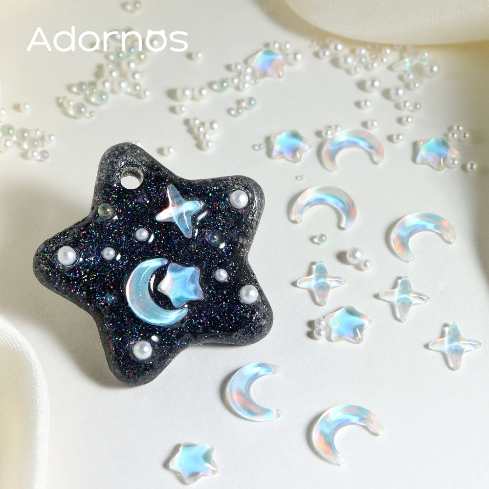 DIY Resin Crafts Filling Accessories Aurora Star Moon Shape Silicone Mold Resin Art Supplies Summer Decor Jewelry Pendent Making