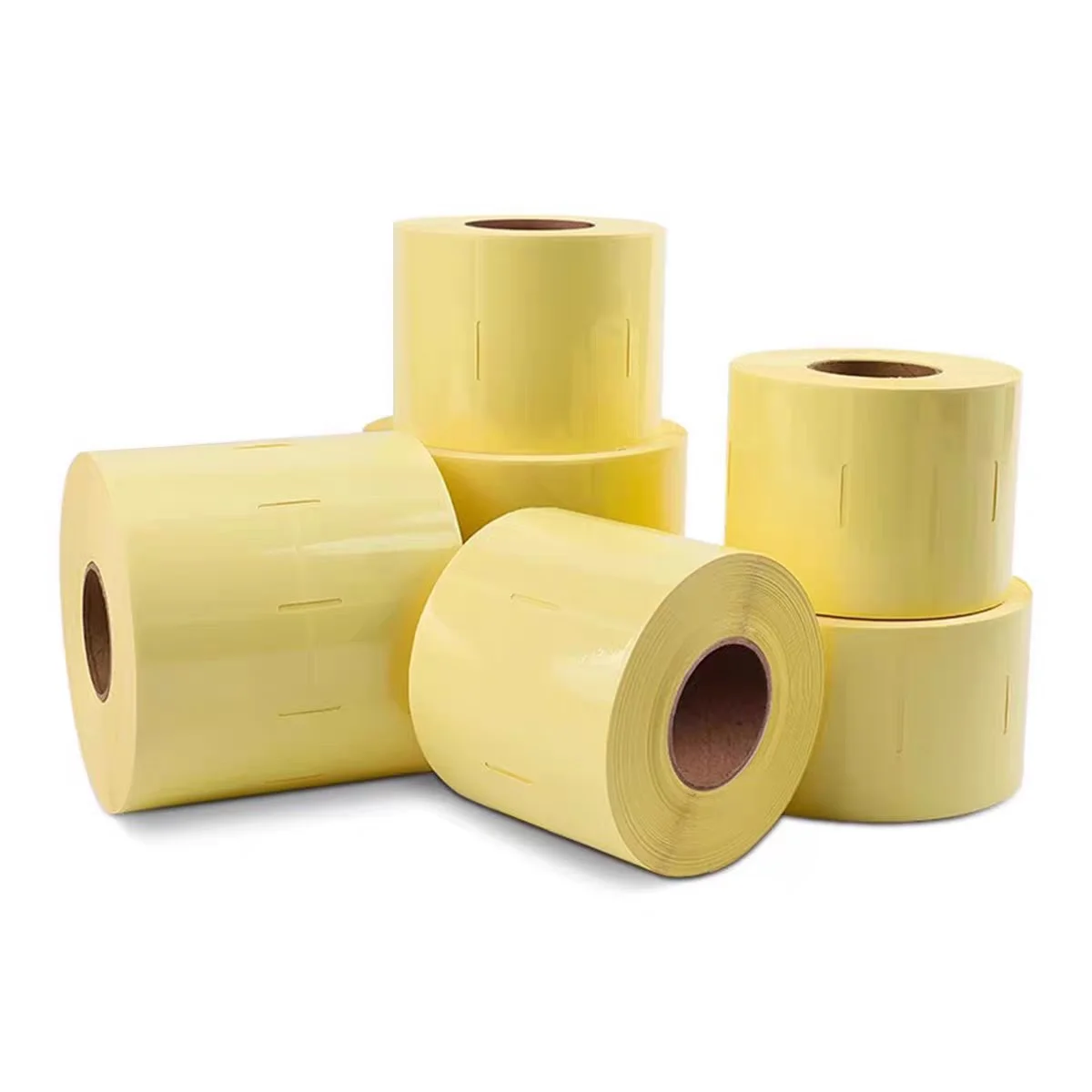Transparent PET Self-Adhesive Label Paper 30 40 50 60 70 80 100 Waterproof and Tear-Resistant Blank Thermal Transfer Label Paper