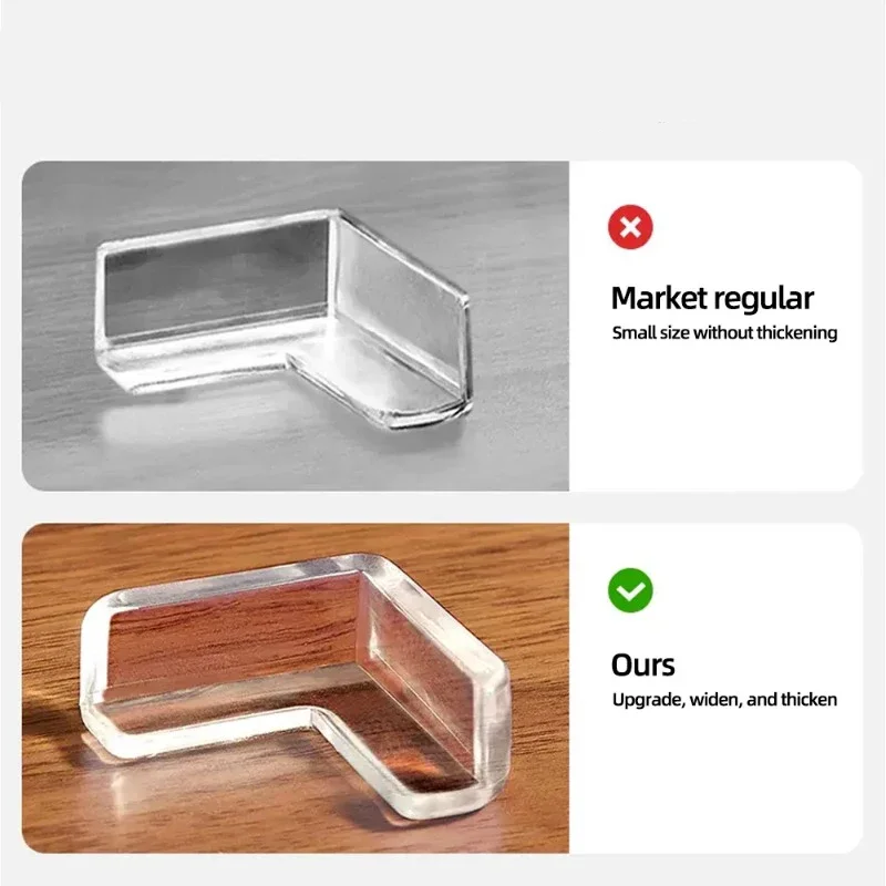 واقي زوايا من السيليكون مطور ، واقيات وحواف لسلامة الأطفال ، واسعة وسميكة ، واقي زاوية لطاولة الأثاث ، 8 من من من الخارج ، 16 من من الخارج #2