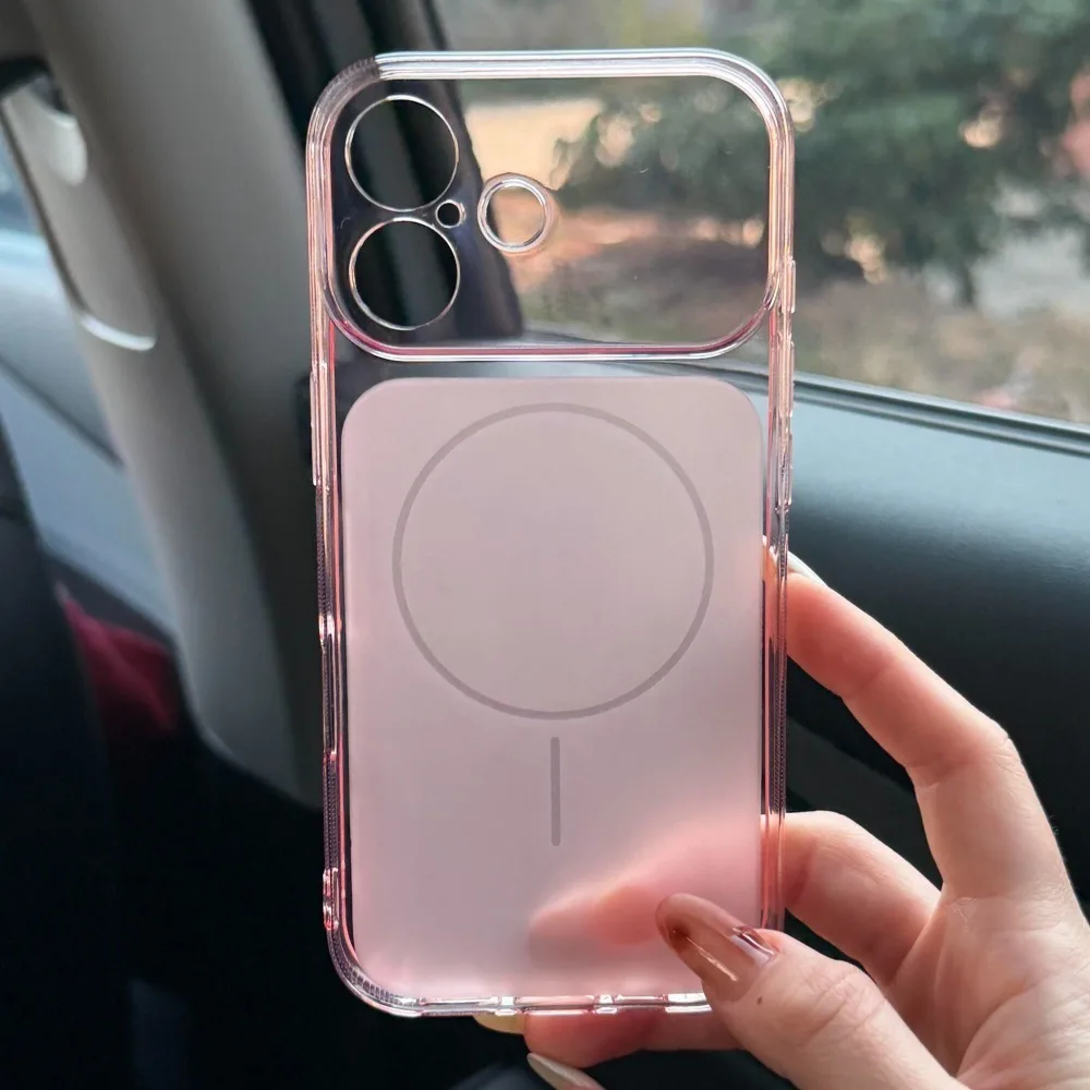 Capa Premium Transparente com Sensação de Pele para iPhone 17 11 12 13 14 15 16 Pro Max, Capa Transparente com Janela de Visão Ampla, Design Fino e Macio