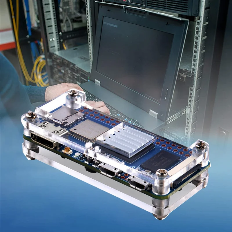 For Banana Pi -M2 Zero Allwinner H3 4-Core 512MB DDR3 RAM Open Source PC Development Board+Acrylic Case+Heat Sink Kit