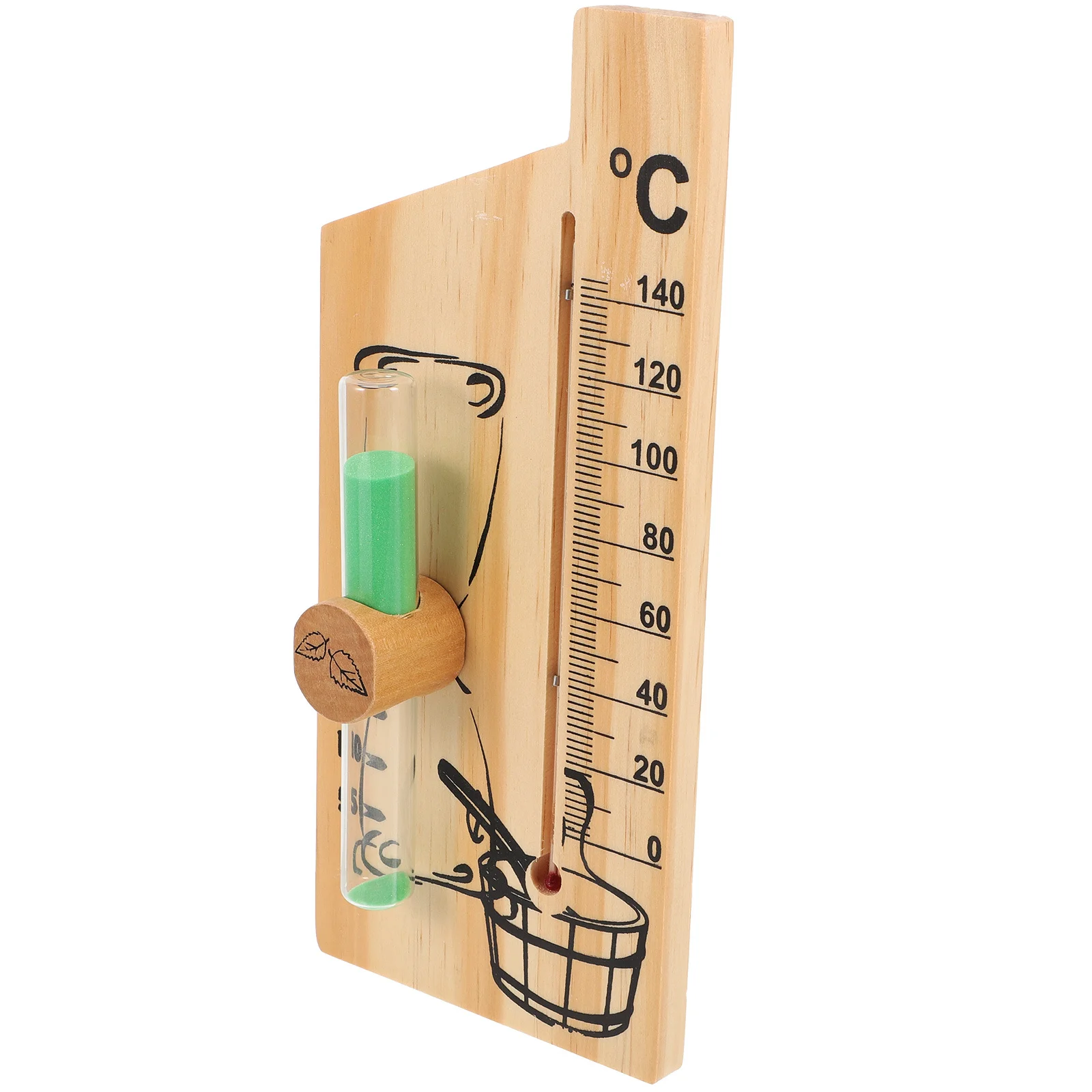 

15-Minute Wooden Hourglass Timer Glass Tube Sand Timer For Sauna Room Decor Household Use Reusable Wall Mounted Ornament