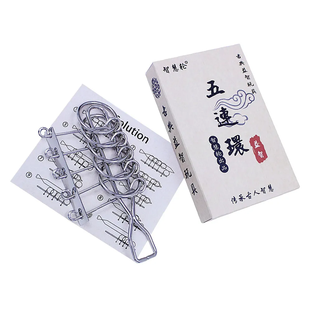 

1Pcs Premium Metal Ring Puzzle Traditional Chinese Brain Teaser Iq Test Game Fun Educational Logic Challenge for All Ages