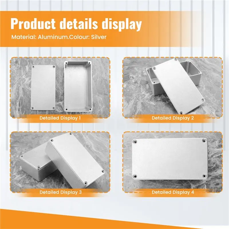 

ABVB-2Pcs 125B/1590N1 Aluminum Case Guitar Stompbox&Pedal Enclosure For Guitar Effect Pedal Project