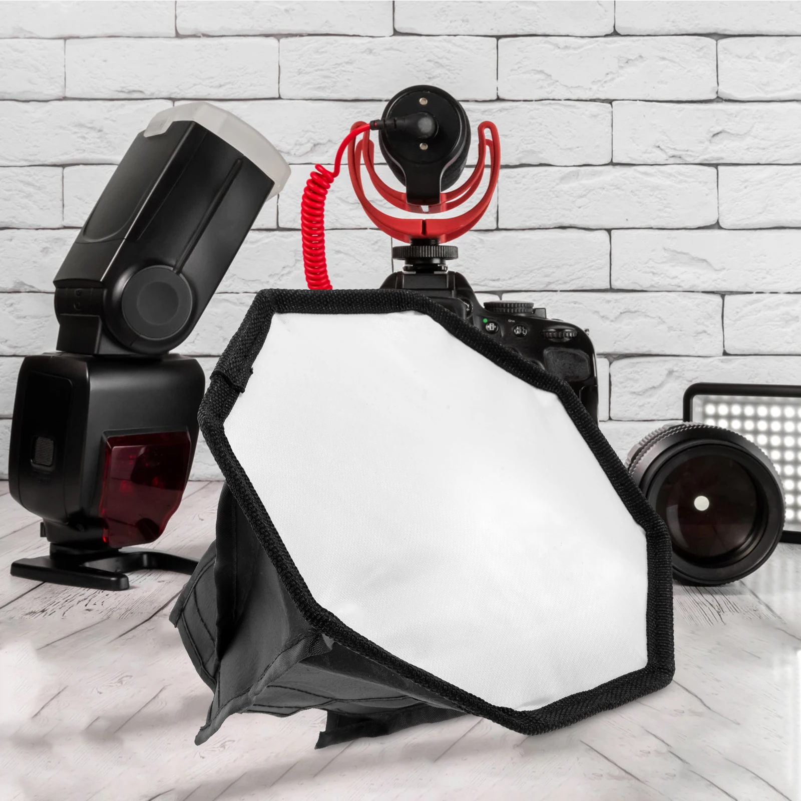 

Softbox Lighting Kit Photography Diffuser Flash Reflector Lamp for Video Recording Iron Material Easy Install Reusable