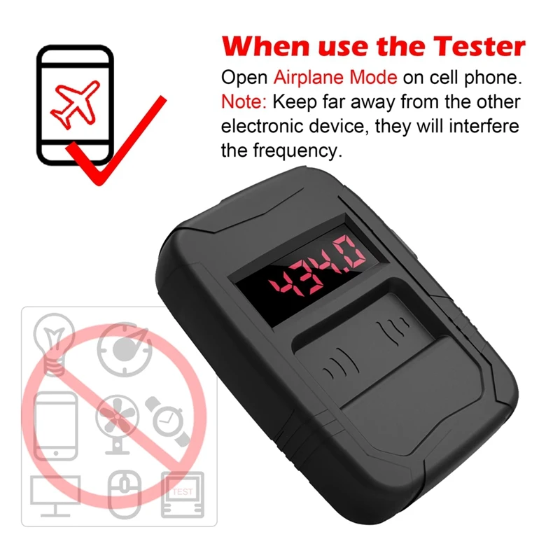 FGHGF-Frequency Tester Car Key 10-1000MHZ, PL00 Door TV RF IR Remote Control Tester Detector Inspection Tool,315,433,902 MHZ