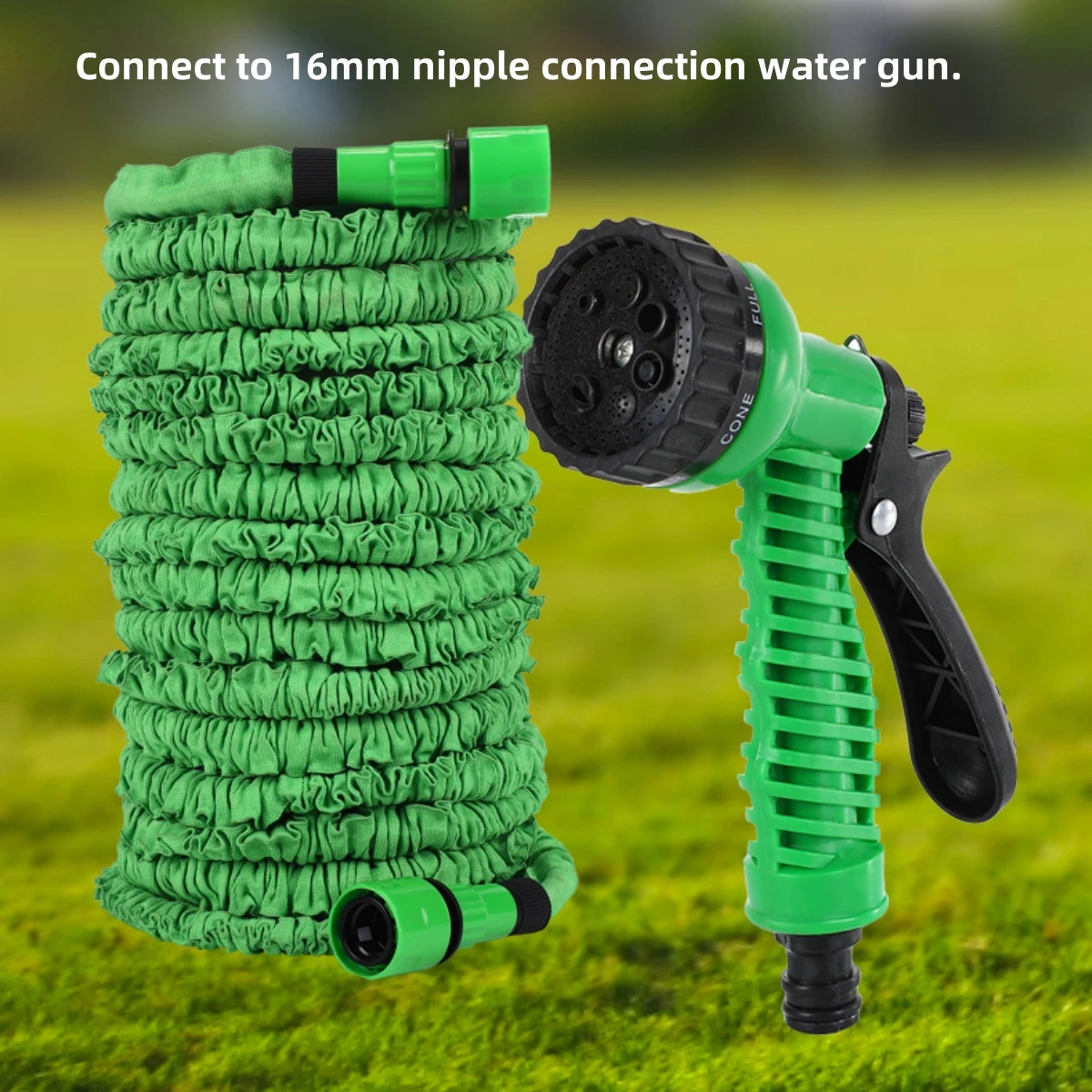 25FT-200FT Expandable Magic Hose 7 Water Spraying Functions Gun Durable Materials Home Garden Watering Tools Lightweight Design