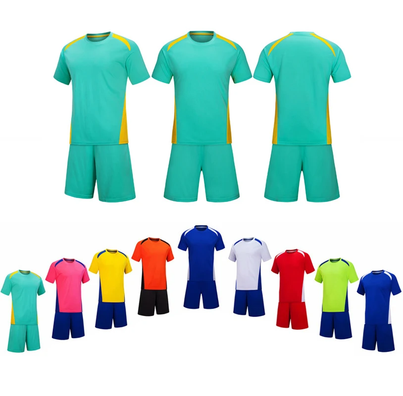 No pattern Short Sleeve sportswear Kid Soccer Clothes Sets Football uniform Football training clothing Summer sportswear