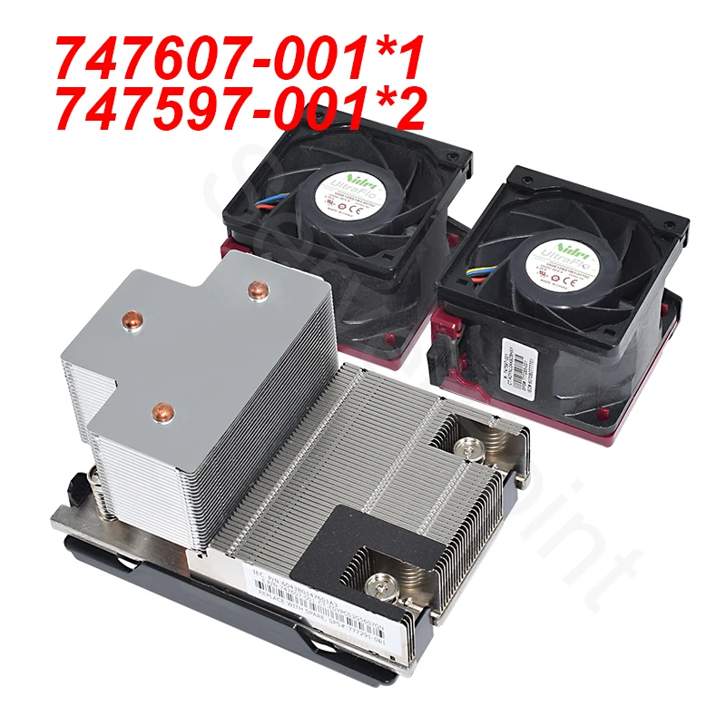 2 Cooling Fan 747597-001*2  Refurbished Pulled Condition & Heatsink 747607-001*1 Brand NEW For HP DL380 DL380p G9 Xeon CPU Kit