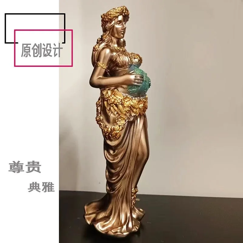 

Mother Earth Ancient Greek Mythology Gaia Goddess Statue Creative Desktop Office Decoration Ornament Moon