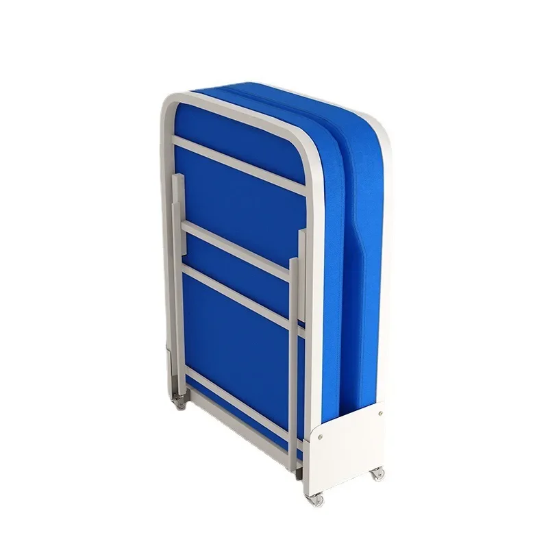 Single folding bed Household single PU thickened office lunch break folding bed care portable hospital escort bed