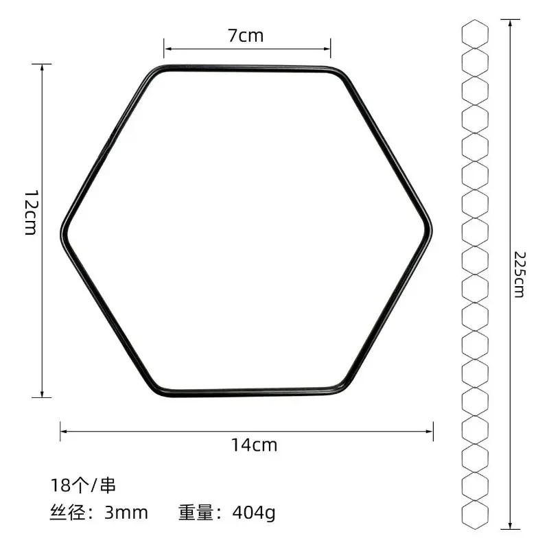 new design 18pcs hexagonal plant trellis with 6 hooks sturdy iron chain support for indoor potted climbing plants view 5