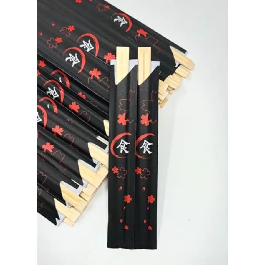 ROYALNA Palillos UV Treated Premium Disposable Chopsticks Sleeved and Separated Woonden