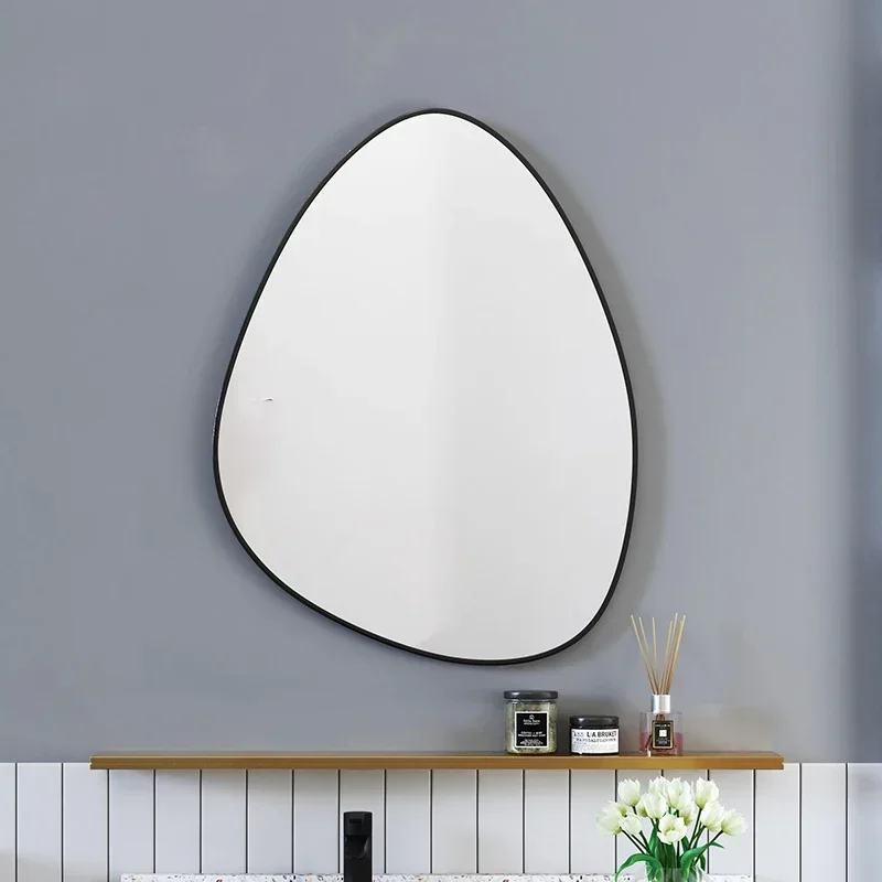 Irregular Makeup Decorative Mirrors Wall Handicraft Bathroom Nordic Decorative Mirrors Based Toilet Miroir Mural Room Decor