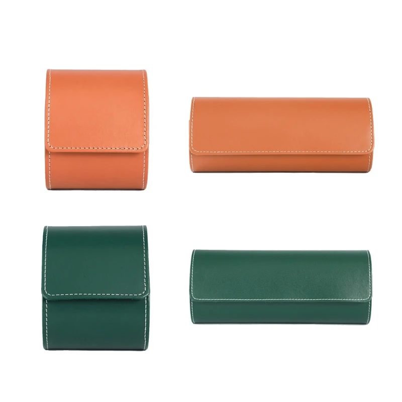 

1/3 Slots Portable Watch Storage Box Vintage Leather Watches Roll Travel for Case Wristwatch Boxes