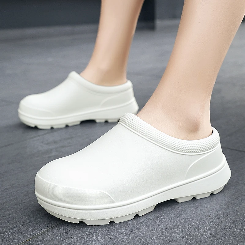 New Men and Women for Non-slip EVA Chef Shoes Oil-proof Waterproof Slippers Worker Comfortable Outdoor Fishing Shoes Comfortable