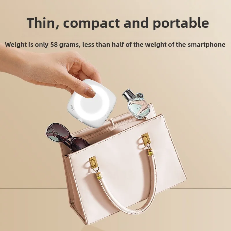 Beauty Fill Light With Makeup Mirror, Mobile Phone Handheld Rotating Folding Portable Mini Selfie Video Phone Fill Light