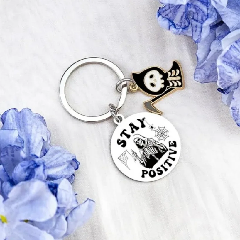 Laser sculpture ghost personality to give a good friend gift keychain