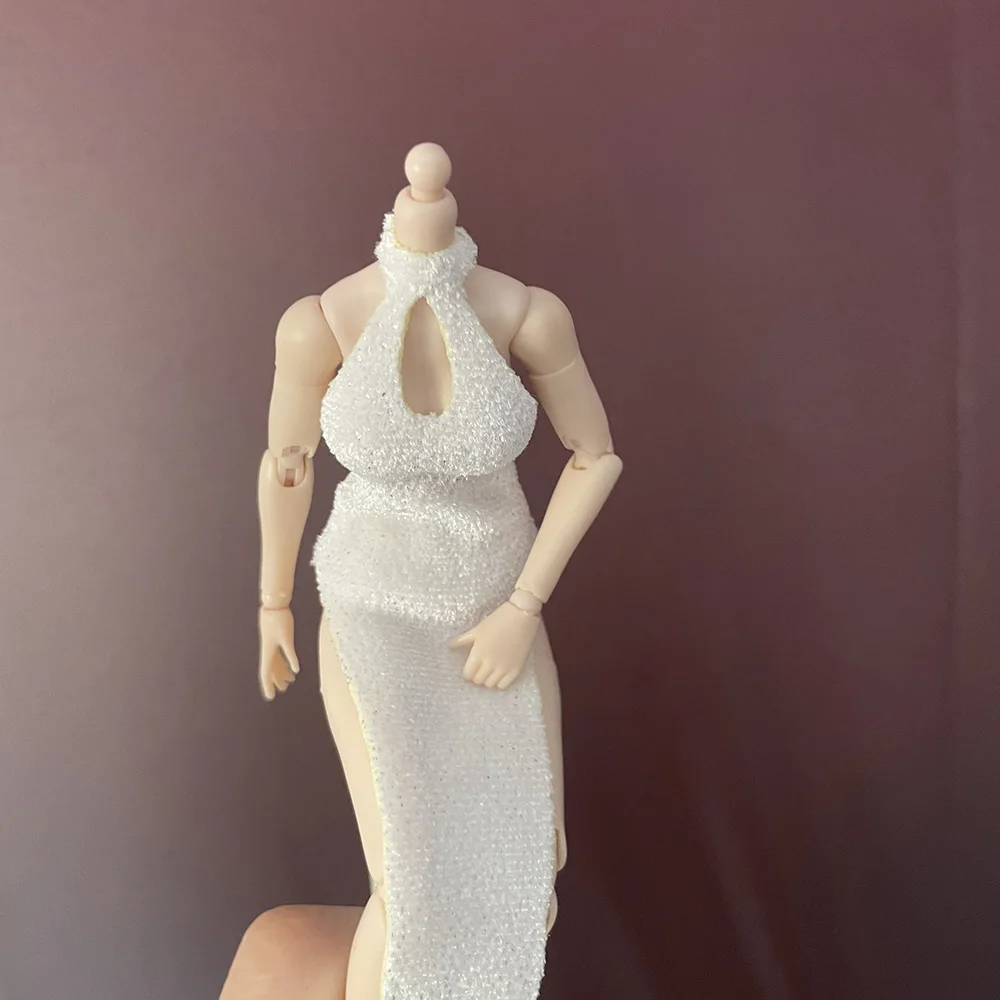 1/12 Figma Mehrfarbiges Qipao rückenfreies enges Kleid Cheongsam Abendkleid Modell passend für 6" weibliche Soldat Actionfigur Gynoid Puppe