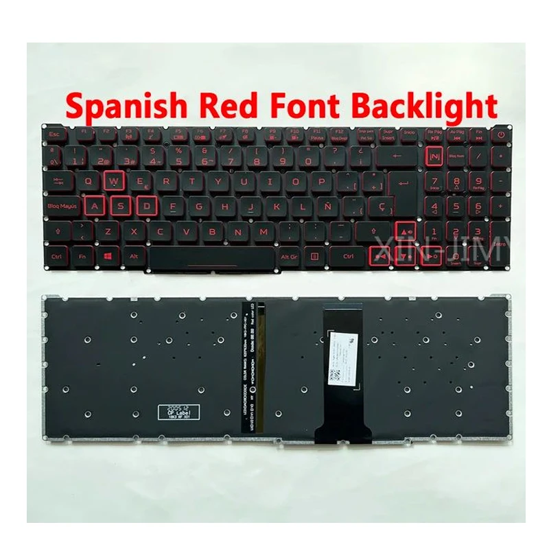 XIN-FR-SP-UK Backlit Laptop Keyboard For Acer Nitro 5 N20C1 N20C2 N18C3 N18C4 LG05P_N90BRL LG5P_N90BRL NKI15130NG NKI151315D