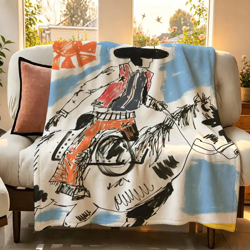 Artist Modern C-Caitlin Flood-Molyneux Throw Flannel Throw Blanket Suitable warm for Sofa、Living Room、Bedroom soft