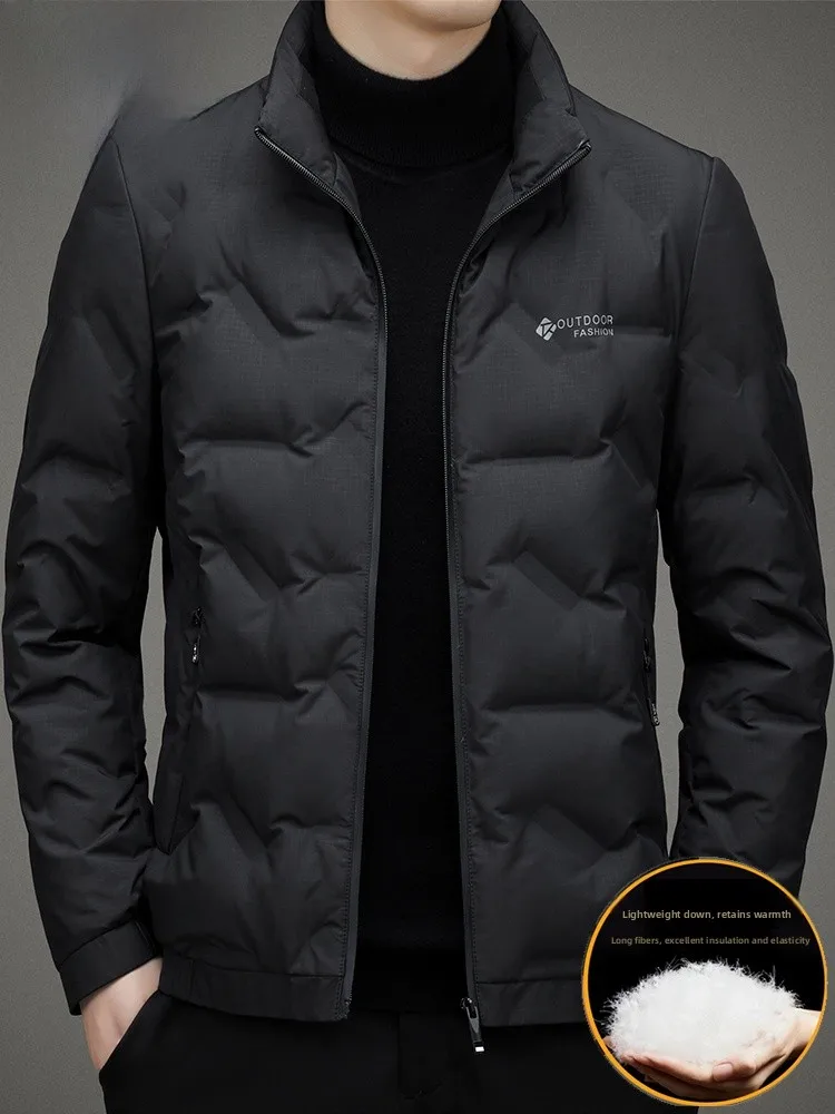 

Мужская легкая пуховая куртка Pierre Cardin, белая, с декоративной молнией, из полиэстера, для повседневной носки и делового стиля