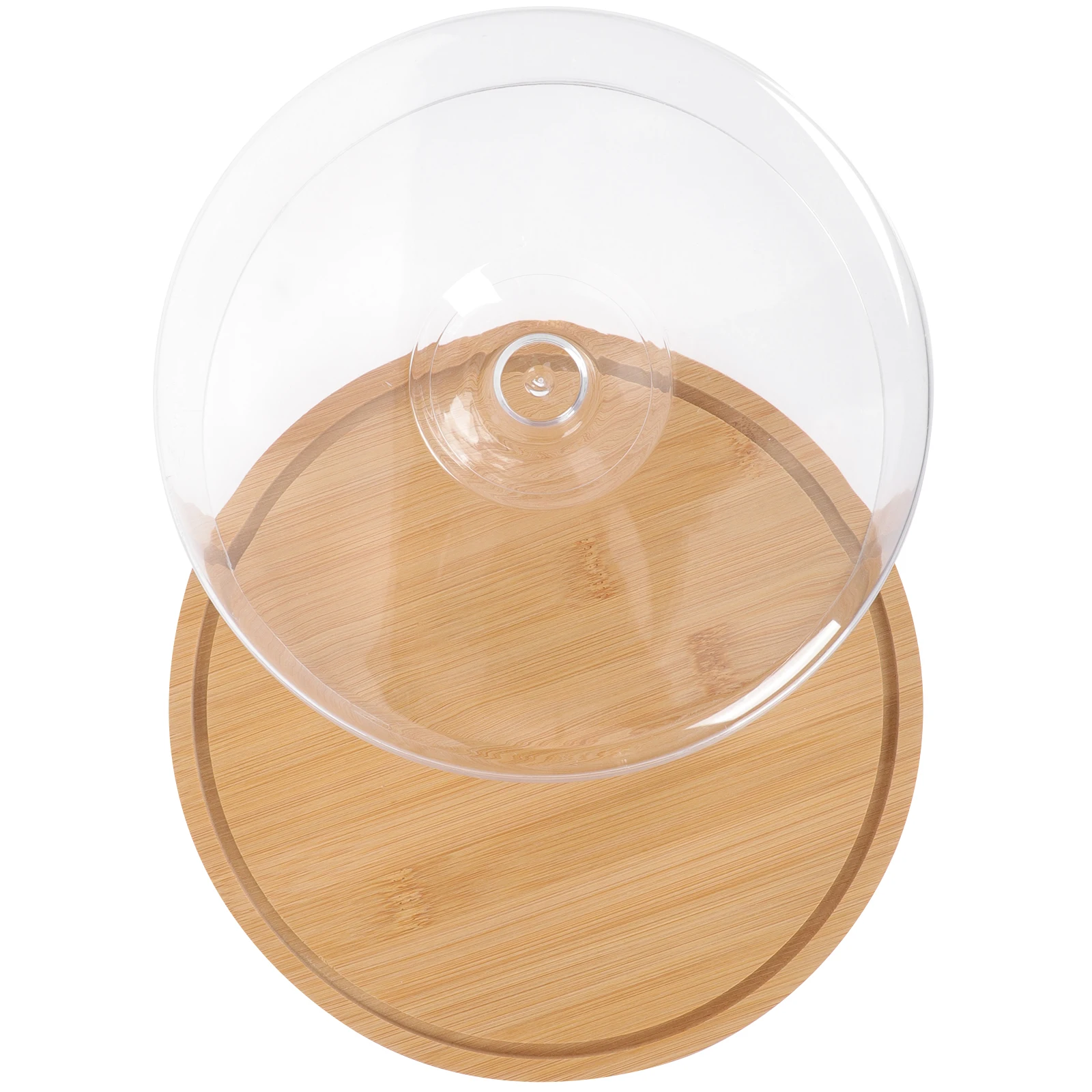 

Butter Dish Lid Snack Tray Bamboo Storage Container for Fridge Portable Serving Food Presentation Box Clear Display Keeper