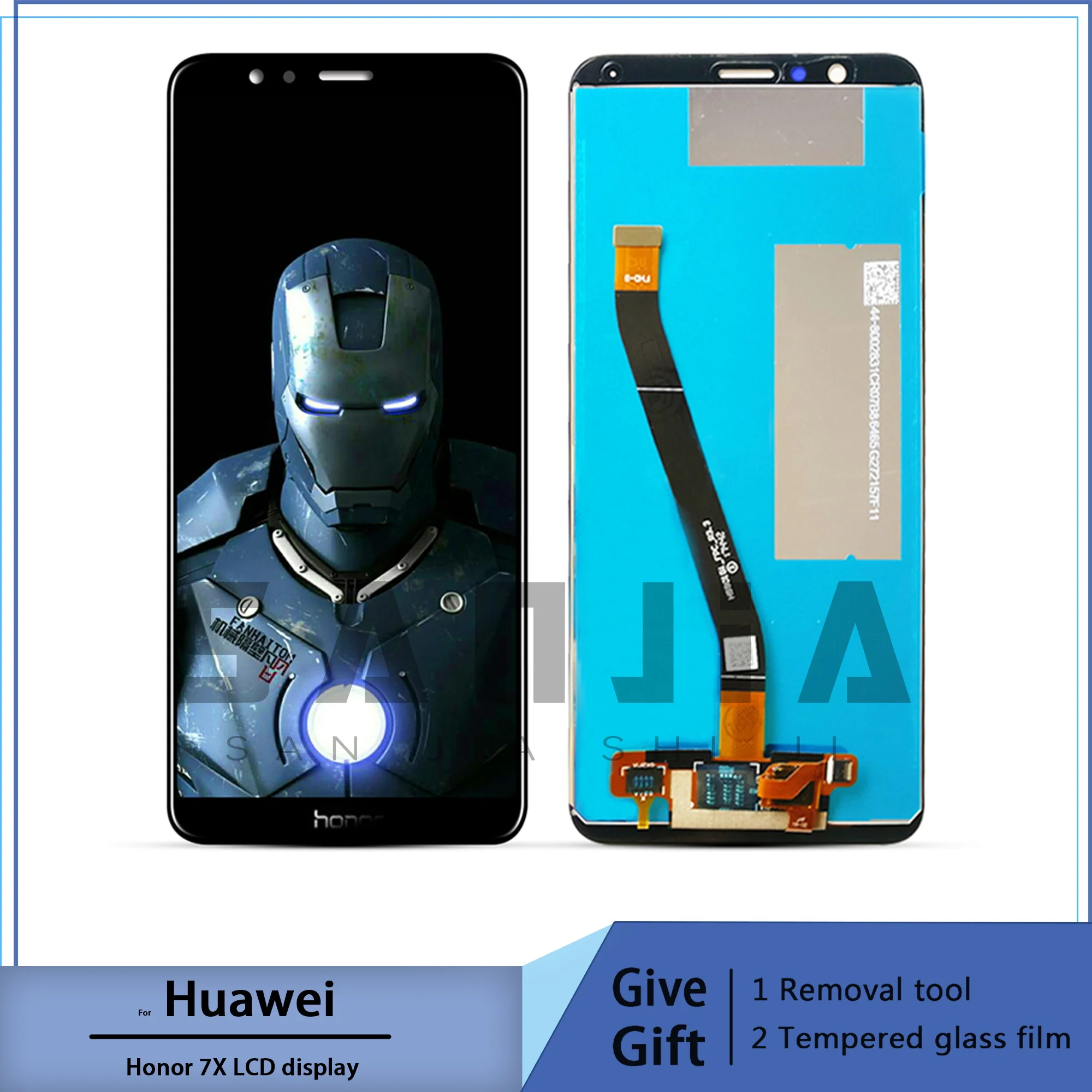 

5.93 "para huawei honor 7x display lcd tela de toque com moldura para huawei honor 7x display lcd BND-TL10 BND-AL10 BND-L21/l22/