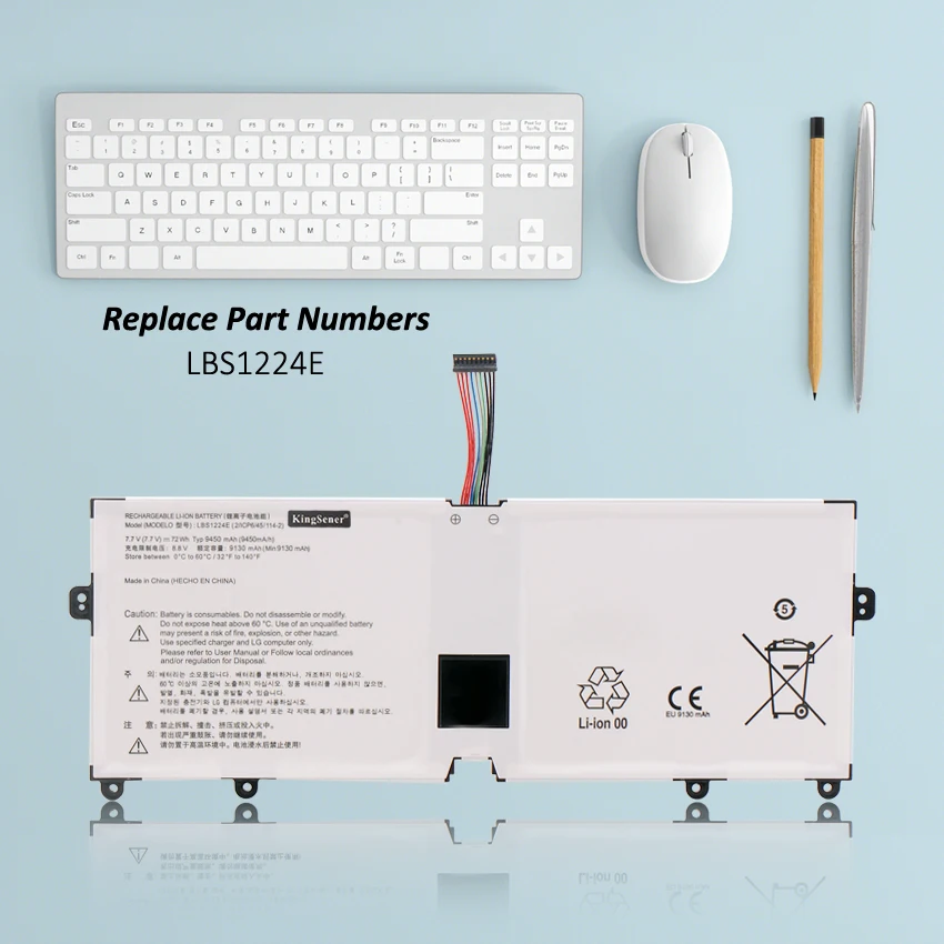 KingSener LBS1224E 7.7V 72Wh Laptop Battery For LG Gram 13Z980 13Z990 14Z980 14Z990 15Z980 15Z990 17Z990 2018 13Z980-U 14Z980-A