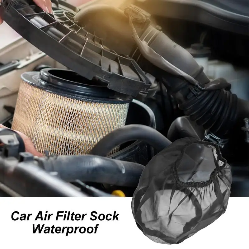 Air Filter Cover Car Cold Air Filter Protective Cover Waterproof Rain Sock Dustproof Air Filter Wrap For Air Intake Filters