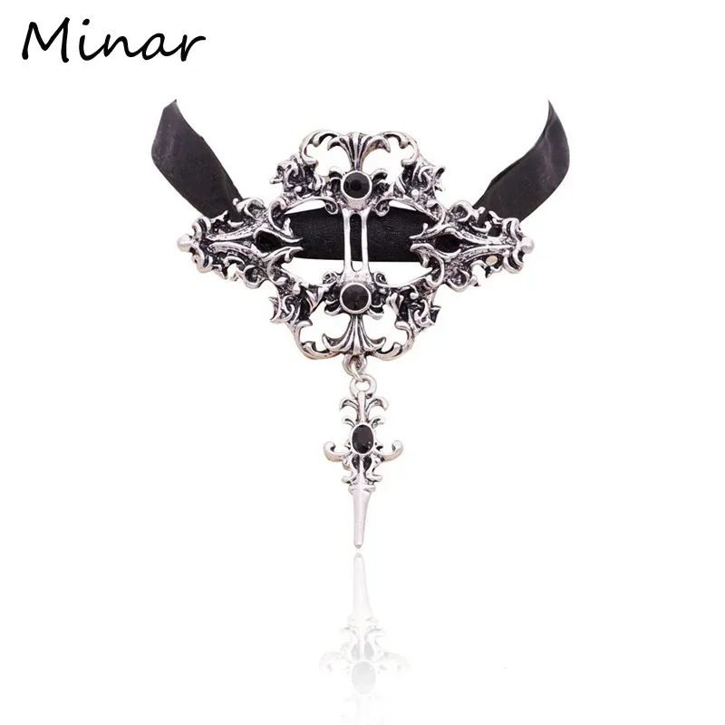 Collar con colgante de vampiro para mujer y hombre, collar cruzado, joyería gótica, gargantilla de diarios de vampiro, accesorios para mujer, regalos de Halloween