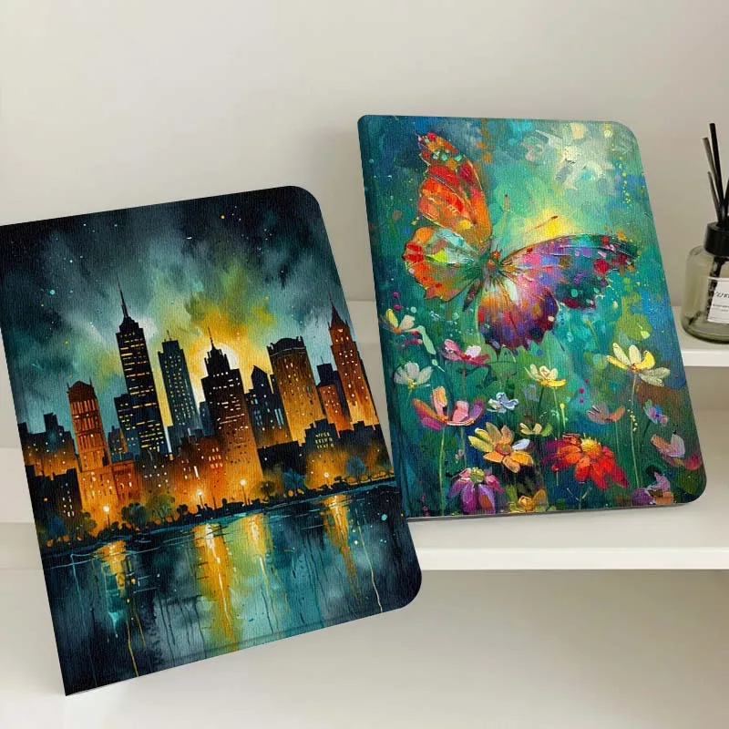 

Night City Skyline Reflection Gift Tablet Case For Samsung Tab Galaxy S6 S11 A A7 A8 A9 A11 10.1 10.4 10.5 Plus Lite