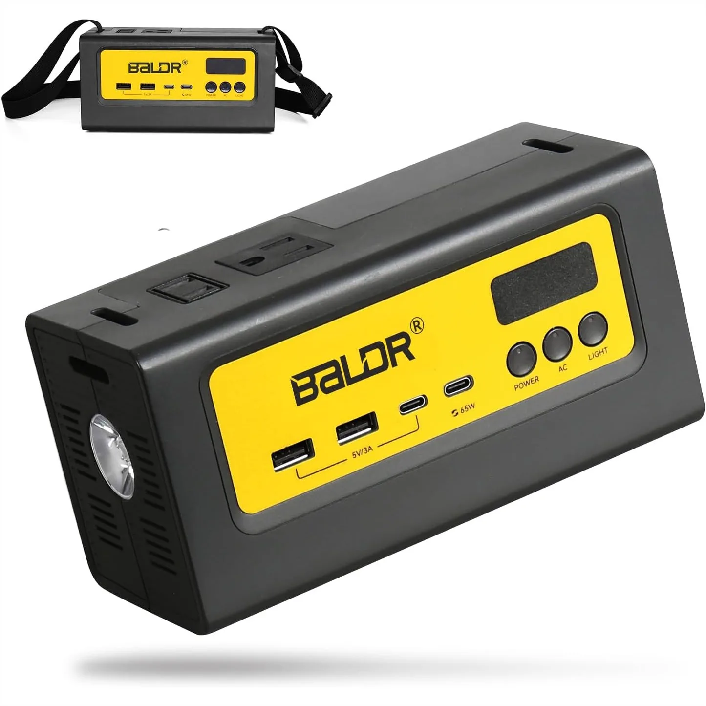 

Portable Power Station 28000mAh 90Wh LiFePO4 Solar Generator with AC Outlet 150W Peak for Camping Home Emergency