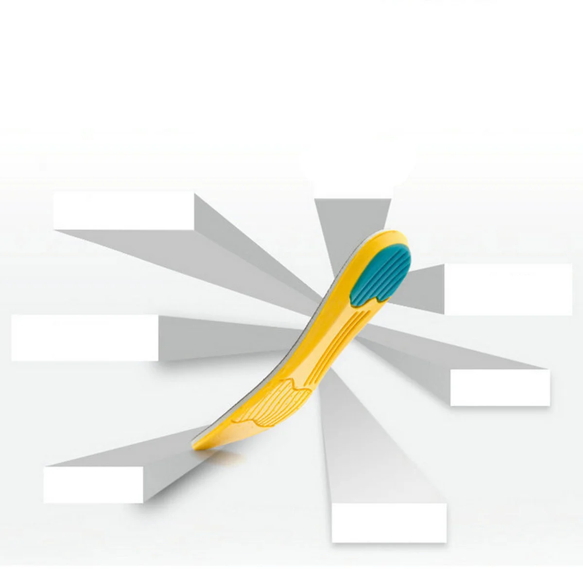 1 ペアスポーツインソール Eva 衝撃吸収通気性マッサージクッション靴パッドサイズ 41-45 厚みのあるヒールパッド吸収性