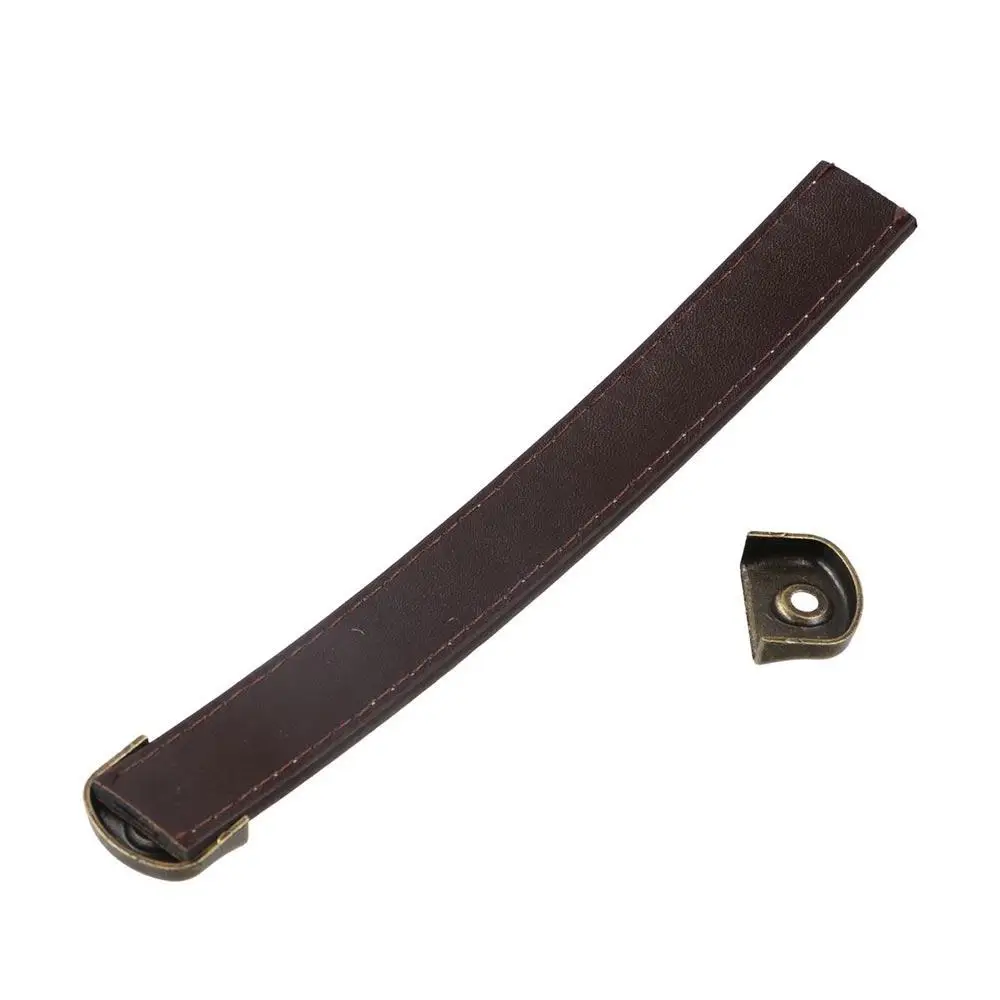 Nordic With Screws Leather Handle Zinc Alloy Soft Drawer Handle 96/128/160mm Square Door Knobs Cabinet