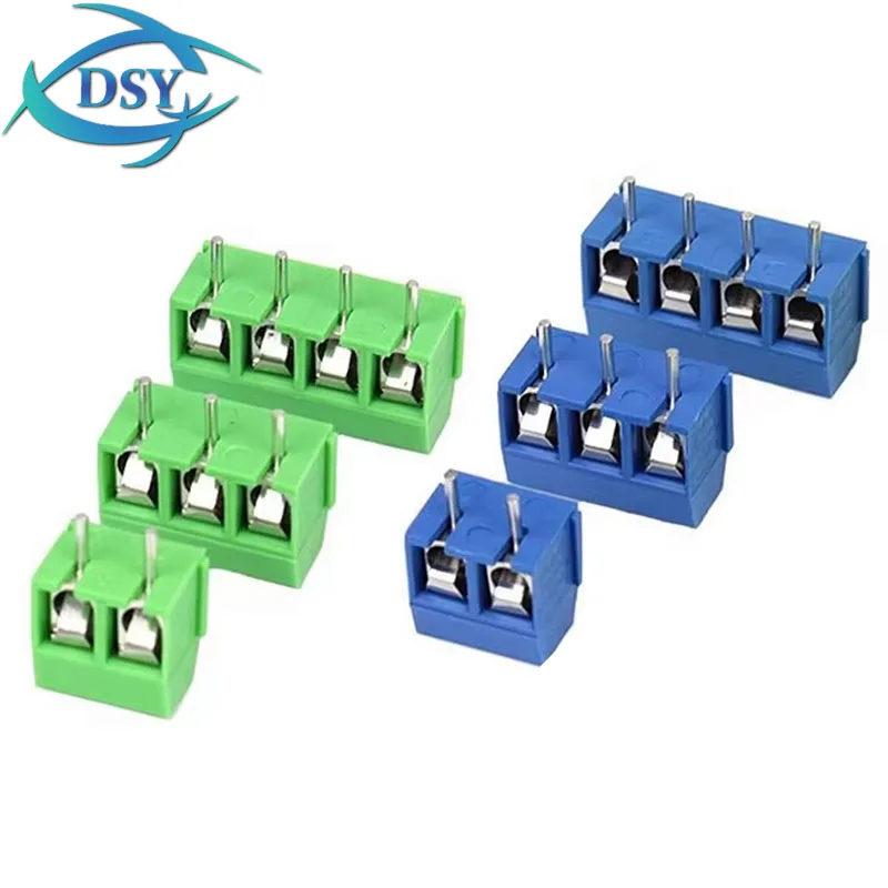 10PCS KF301 2P 3P 4P 2Pin 3Pin 4-Pin PCB Terminal Block Connector Pitch 5.0mm Screw PCB Terminal Blocks Connector Assortment Kit