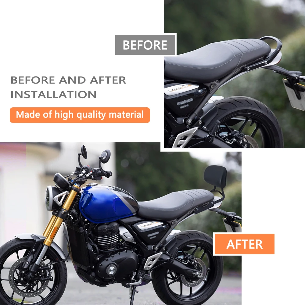 لسرعة 400 2024 Speed400 2025 تشويش إذاعي 400X 2024 2025 دراجة نارية الركاب الخلفي مسند الظهر وسادة انفصال سيسي بار