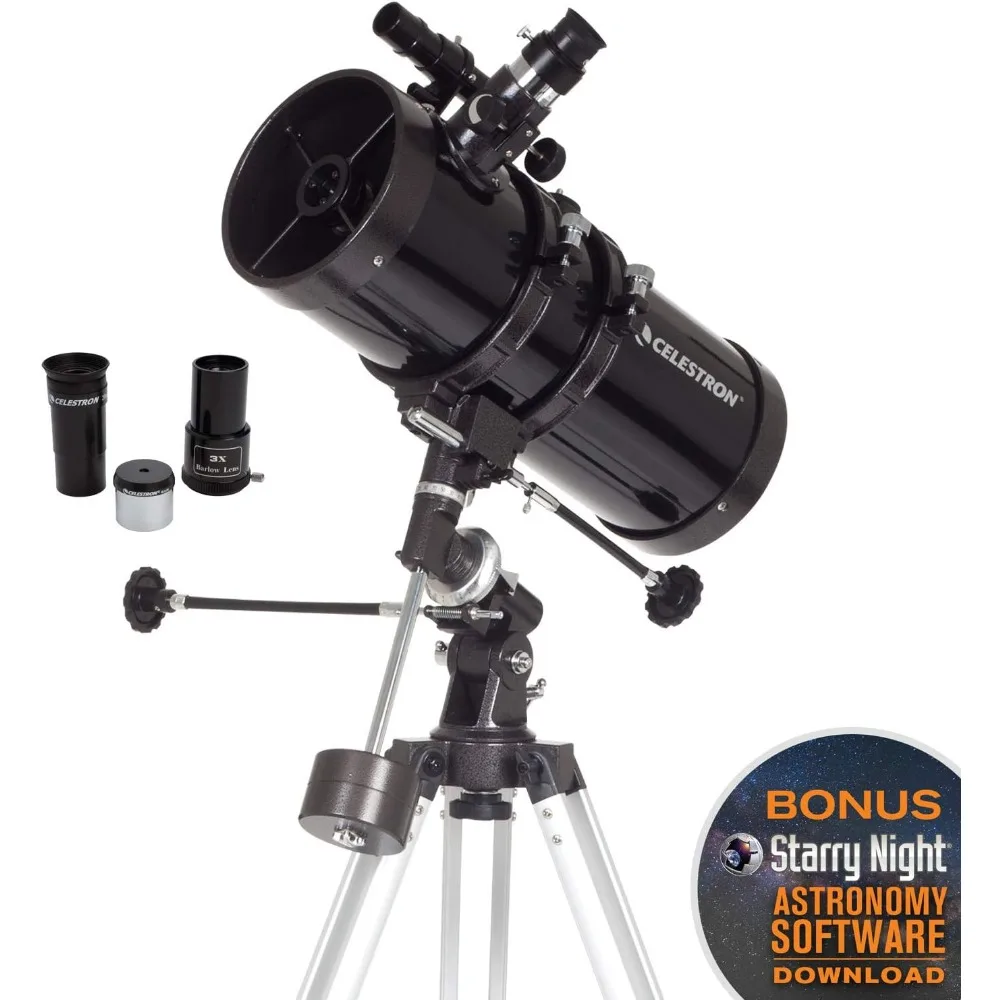 PowerSeeker 127EQ Telescope - Manual German Equatorial Telescope for Beginners - Compact and Portable