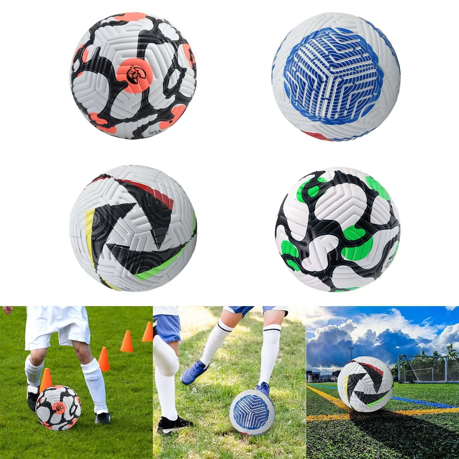 Soccer Ball Size 5 Football for Regular 11 A Side Use,Training Ball Official