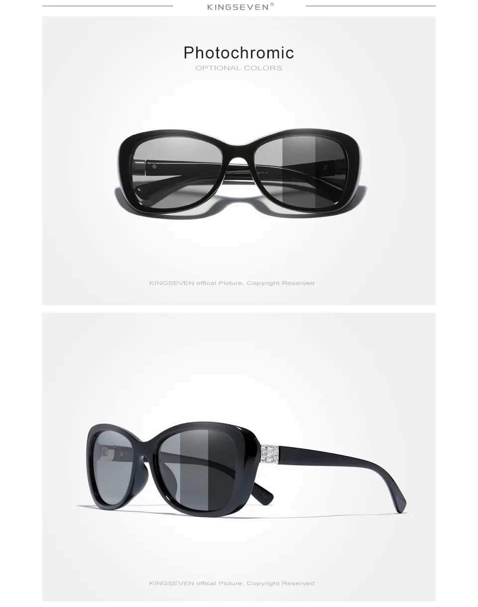 KINGSEVEN Young Style Damen-Sonnenbrille mit Farbverlauf und polarisierten Gläsern, luxuriöses Design, elegante Damen-Sonnenbrille für Damen – Detail 13