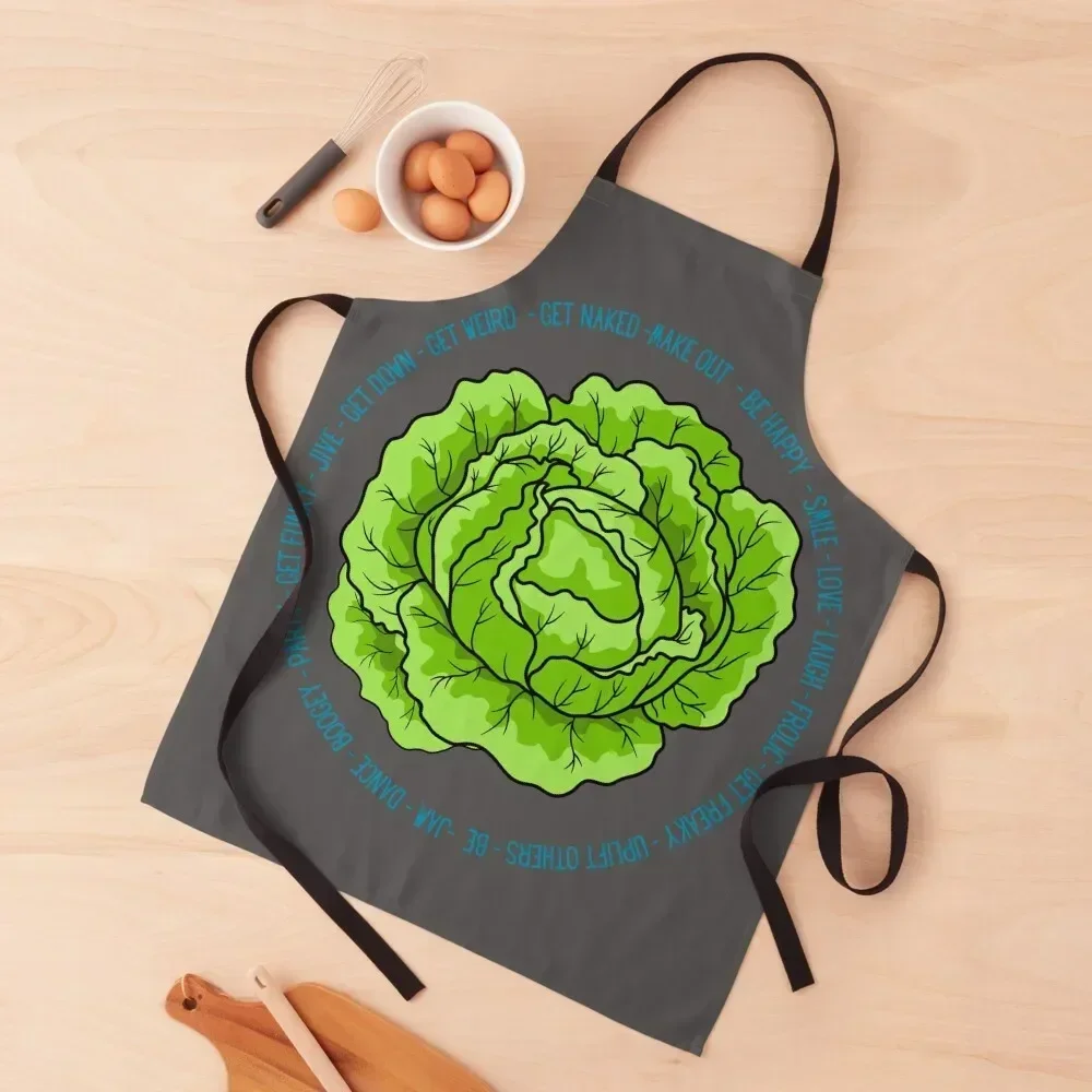 

LETTUCE Dance - Jam - Get Weird - Party Laugh Jive Boogey Get Down Get Funky Smile Dad Joke Apron For Cosmetologist Apron