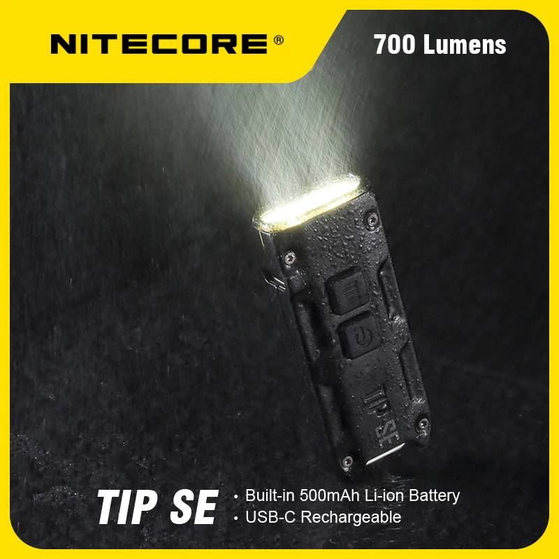 NITECORE TIP SE Keychain Light Dual-Core Metallic 700Lumens Rechargeable 4 Lighting Modes Flshlight Utilizes P8 LED Trcoh Light