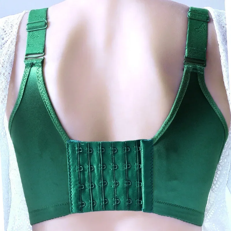 Weseelove New Large Size Exquisite Embroidered Bra Plus Size Women Gorge Push Up Thin Full Cup Bust Underwear Light Color X35 W