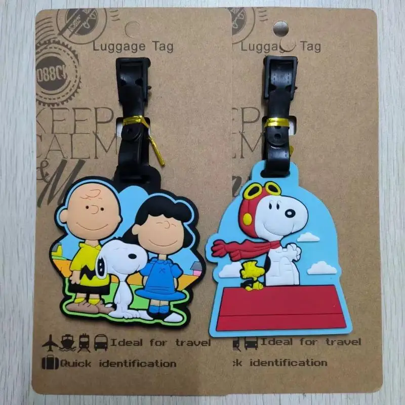 Snoopy bagaglio Tag Hang Tag Cartoon Girl Travel delivery bagaglio elenco studente portatile Charlie bagaglio Tag carino all\'ingrosso