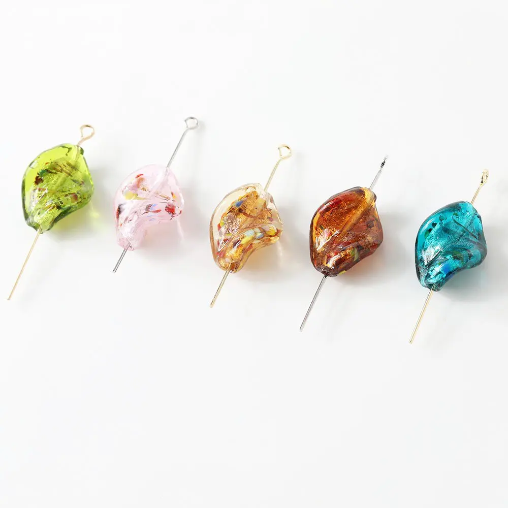 6PCS 20*15mm Irregular Glass Beads for Jewelry Making Necklace Supplies Findings DIY Handmade Bracelet Beaded Accessories